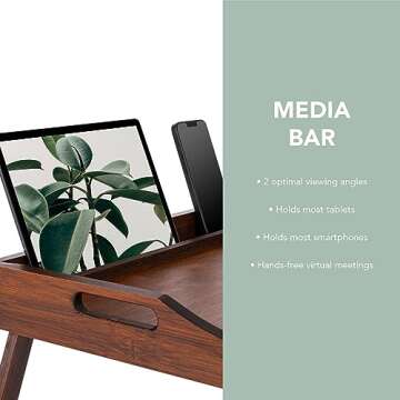 ROSSIE HOME Bamboo Bed Tray - Stylish and Functional