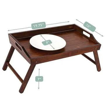 ROSSIE HOME Bamboo Bed Tray - Stylish and Functional