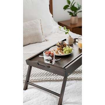 ROSSIE HOME Bamboo Bed Tray - Stylish and Functional