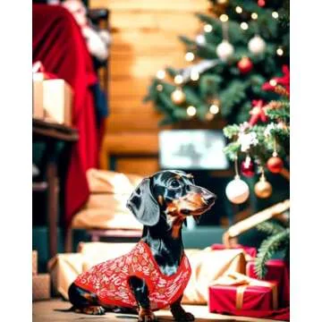 PET SHOW 4 Pack Christmas Dog Shirts for Small Medium Dogs Tank Top Tee Red Green Xmas Santa Gnome T-Shirts Pets Holiday Party Sleeveless Vest Cats Puppy Clothes Boys Girls(Medium)