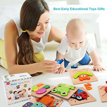 Slotic Wooden Puzzles - Engaging Animal Jigsaws for Toddlers