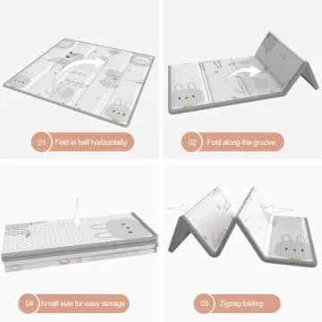 ZEEBABA 47" Reversible Baby Play Mat - Safe and Fun