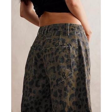 Womens Mid Rise Barrel Jeans for Fashionable Comfort