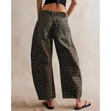 Womens Mid Rise Barrel Jeans for Fashionable Comfort