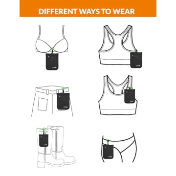 Secure Bra Wallet for Women Travelers with Adjustable Strap