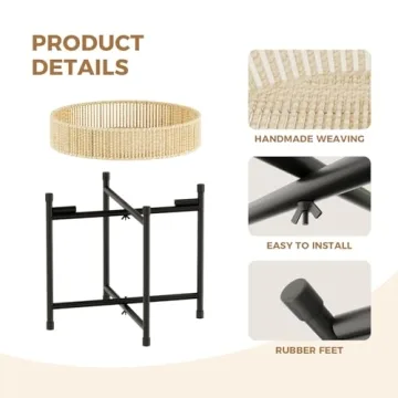 Bamworld Set of 2 Elegant Plant Stands for Home Use