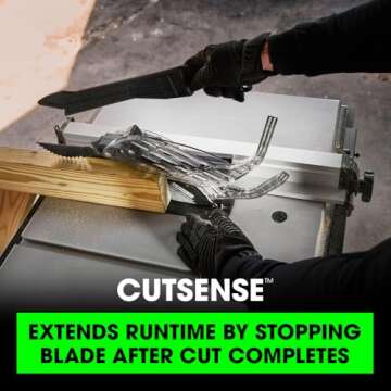 FLEX 24V Brushless Cordless 10-Inch Table Saw Kit with 10.0Ah Stacked Lithium Battery and 280W Rapid Charger - FX7221-1J