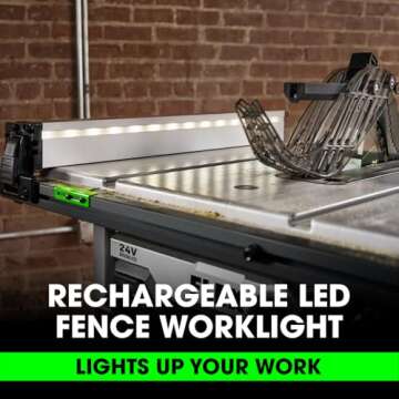 FLEX 24V Brushless Cordless 10-Inch Table Saw Kit with 10.0Ah Stacked Lithium Battery and 280W Rapid Charger - FX7221-1J