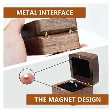 Elegant Personalized Wooden Ring Box for Engagements