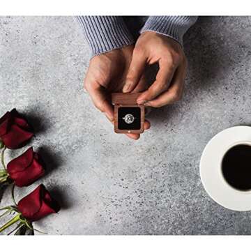 Elegant Personalized Wooden Ring Box for Engagements