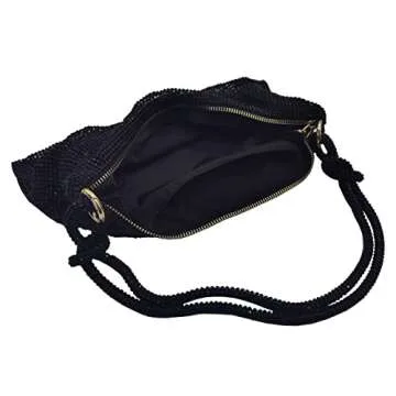 Rhinestone Purse for Women Sparkly Evening Bag Silver Clutch Purse Handbags Hobo Bag for Party Prom Wedding Black