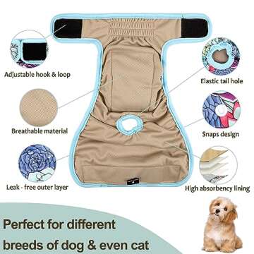 Premium Grecle Washable Dog Diapers for Females