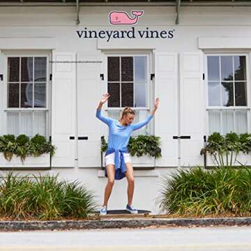 vineyard vines Women's Long-Sleeve Vintage Whale Pocket Tee