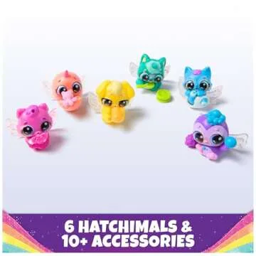 Hatchimals Alive, Rainbow Hatchery with 6 Mini Figures in Color Reveal Eggs & Over 10 Accessories, Kids Toys for Ages 3 and up