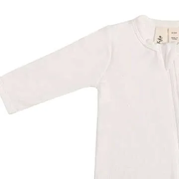 KYTE BABY Unisex Zipper Closure Footies, Rayon Made From Bamboo (6-12 Months, Cloud)