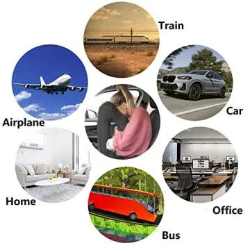 Inflatable Travel Pillow, Inflatable Neck Air Pillow for Sleeping, Support Head, Chin, Neck and Lumb...