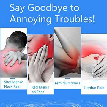 Inflatable Travel Pillow, Inflatable Neck Air Pillow for Sleeping, Support Head, Chin, Neck and Lumbar, Avoid Neck and Shoulder Pain, Comfortable for Airplane, Car, Bus, Train and Office Napping