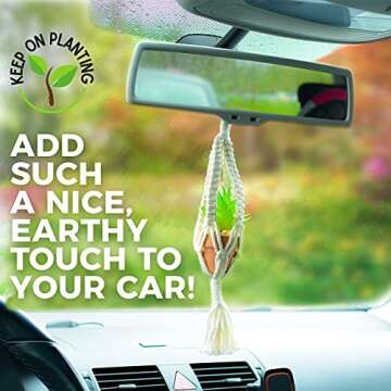 2 Pcs Set Hanging Succulent Pots with Essential Oil And Artificial Succulents - Perfect for Home, Of...