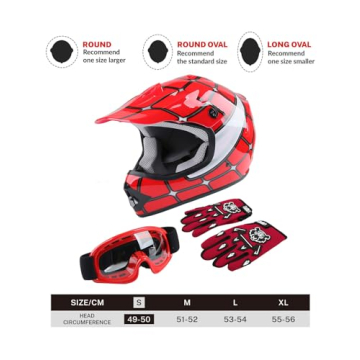 TCT-MOTORPARTS Youth Full Face Helmet for Kids
