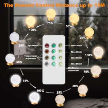Doraubia Light Therapy Lamp,10000 Lux Sun Lamp with 3 Color Temperatures,Adjustable Brightness,Timer & Memory Function, Happy Daylight Lamp，Full Spectrum Light with Remote Control for Home, Office
