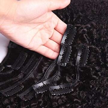 7A 4B 4C Kinky Curly Clip In Human Hair Extensions 7Pc Natural Brazilian African American Clip In Human Hair Extensions Clip Ins