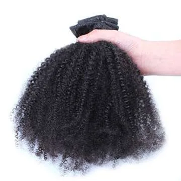 7A 4B 4C Kinky Curly Clip In Human Hair Extensions 7Pc Natural Brazilian African American Clip In Human Hair Extensions Clip Ins