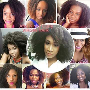 7A 4B 4C Kinky Curly Clip In Human Hair Extensions 7Pc Natural Brazilian African American Clip In Human Hair Extensions Clip Ins