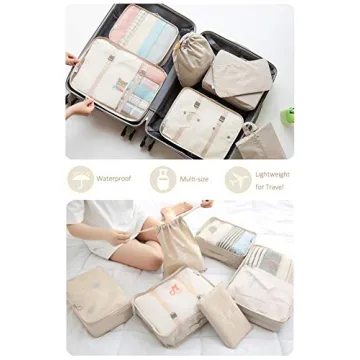 Packing Cubes for Travel - 9 Set Luggage Organizers