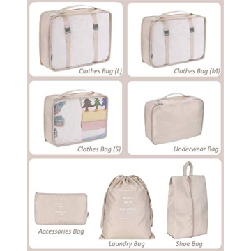 Packing Cubes for Travel - 9 Set Luggage Organizers