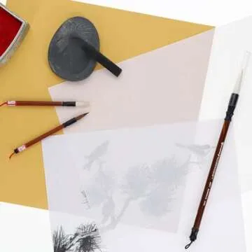 ART ADVANTAGE Rice Paper 9" x 12" - 100 Sheets - Rice Paper Sheets, Chinese Calligraphy Paper, Rice Paper for Crafts, Rice Paper for decoupage, Japanese Paper