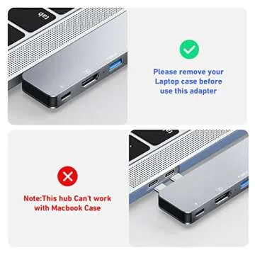 RayCue USB C Adapter for MacBook Pro/Air, MacBook Adapter HDMI, MacBook Air M1 USB Multiport USB C Hub with 4K HDMI, Thunderbolt 3/4, for MacBook Pro 13"-16" 2023-2016, MacBook Air 2023-2018