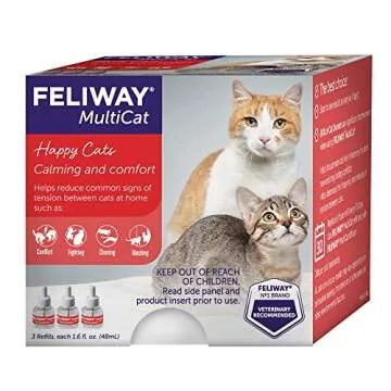 FELIWAY MultiCat Calming Pheromone, 30 Day Refill - 3 Pack