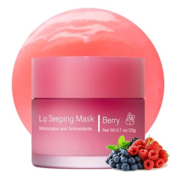 Hydrating Sleeping Lip Mask for Intense Overnight Moisture (1, Berry)