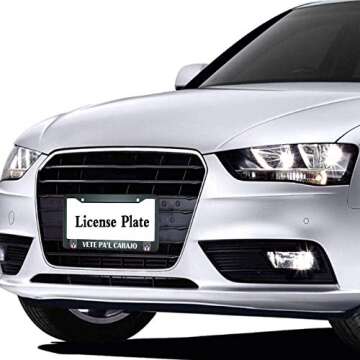 HOSNYE VETE PA'L CARAJO License Plate Frame Puerto Rico Rican Bl Steel Metal License Plate Cover Front Plates Frames Car Tag Frame for Women Men US Vehicles Standard