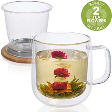 Teabloom Tea-For-One Brewing Mug Gift Set 15 oz