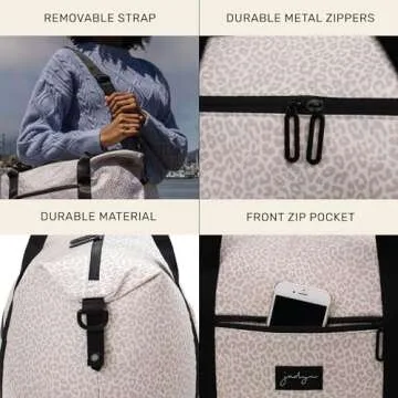 Jadyn Lola Travel Bag, Weekender/Overnight Duffel, Gym Tote Bag for Women, Men (Desert Leopard)