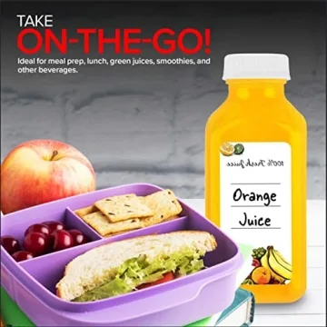 12oz Clear Plastic Juice Bottles with Caps - Reusable & Convenient