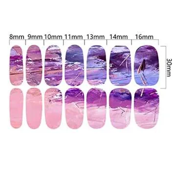WOKOTO Colorful Gradient Nail Polish Stickers for Women