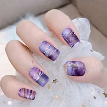 WOKOTO Colorful Gradient Nail Polish Stickers for Women