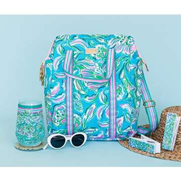 Lilly Pulitzer Insulated Backpack Cooler - Large Capacity, Chic Design for All Occasions
