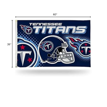 Tennessee Titans NFL Helmet 3x5 Single Sided Banner Flag