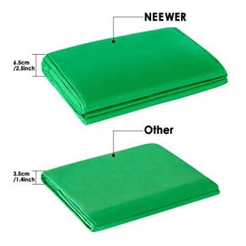 Neewer 6×9ft Green Screen Backdrop for Photography and Streaming