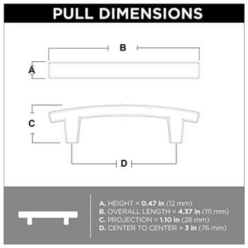 Franklin Brass Pierce 3" Soft Iron Cabinet Handles 10 Pack