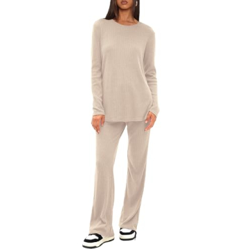 Shop Darong Women's Comfortable 2 Piece Lounge Set Apricot