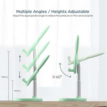 nediea Cell Phone Stand,Angle Height Adjustable Cell Phone Stand for Desk,Cute Rabbit Phone Holder S...