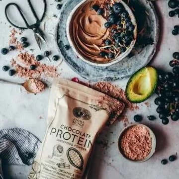 Anima Mundi Apothecary Chocolate Protein Superfood Powder - Organic Vegan Protein Powder - Nutrient-Dense Chocolate Plant Based Protein Blend with Adaptogens for Energy & Strength (567g)