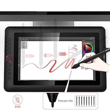 XP-Pen Artist13.3 V2 IPS 13.3-Inch Drawing Monitor Pen Display Graphics Drawing Monitor (8192 Level Pen Pressure)
