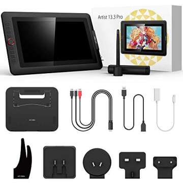 XP-Pen Artist13.3 V2 IPS 13.3-Inch Drawing Monitor Pen Display Graphics Drawing Monitor (8192 Level Pen Pressure)