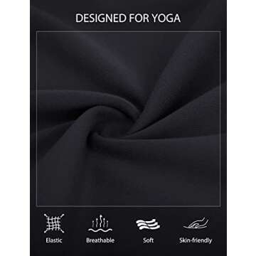 BALEAF Women's Long Sleeve Workout Shirts Fitted Yoga Tops Running Athletic Underscrub with Thumb Holes Black L