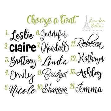 Personalized Bridesmaid Vinyl Decal for Tumblers - Rose Gold Champagne Glass Decals